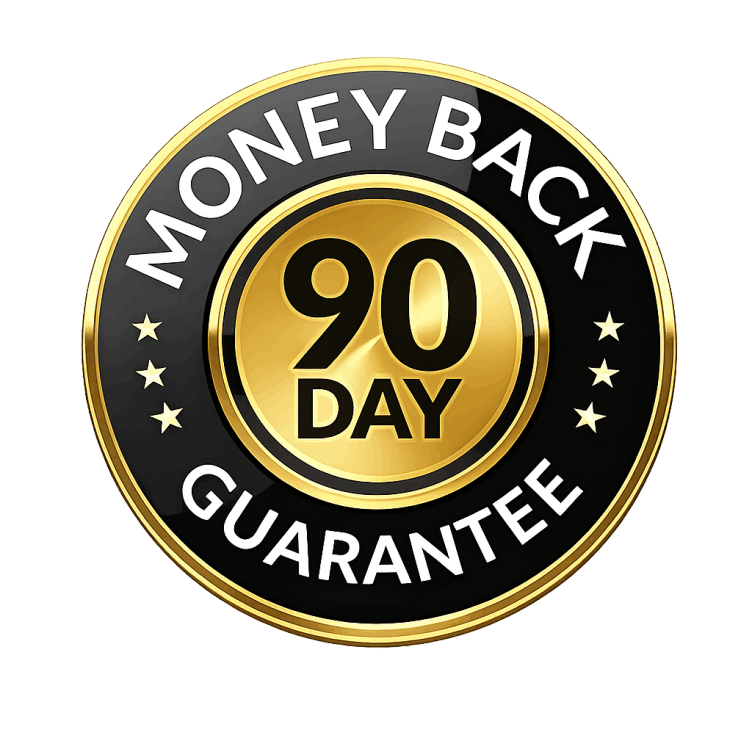 90-Day Money Back Guarantee badge
