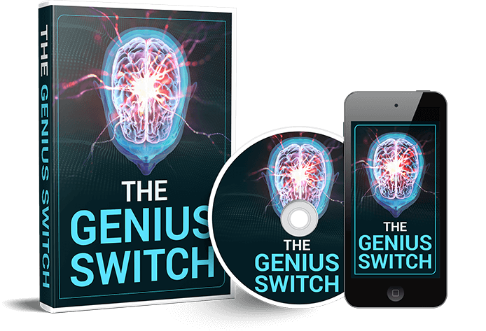 The Genius Switch — digital audio program box, CD, and phone